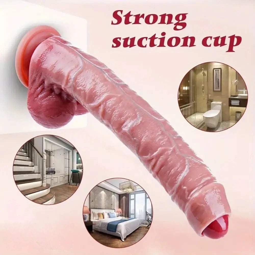 Uncut Foreskin Realistic Dildo 10.4in - Realistic Dildo