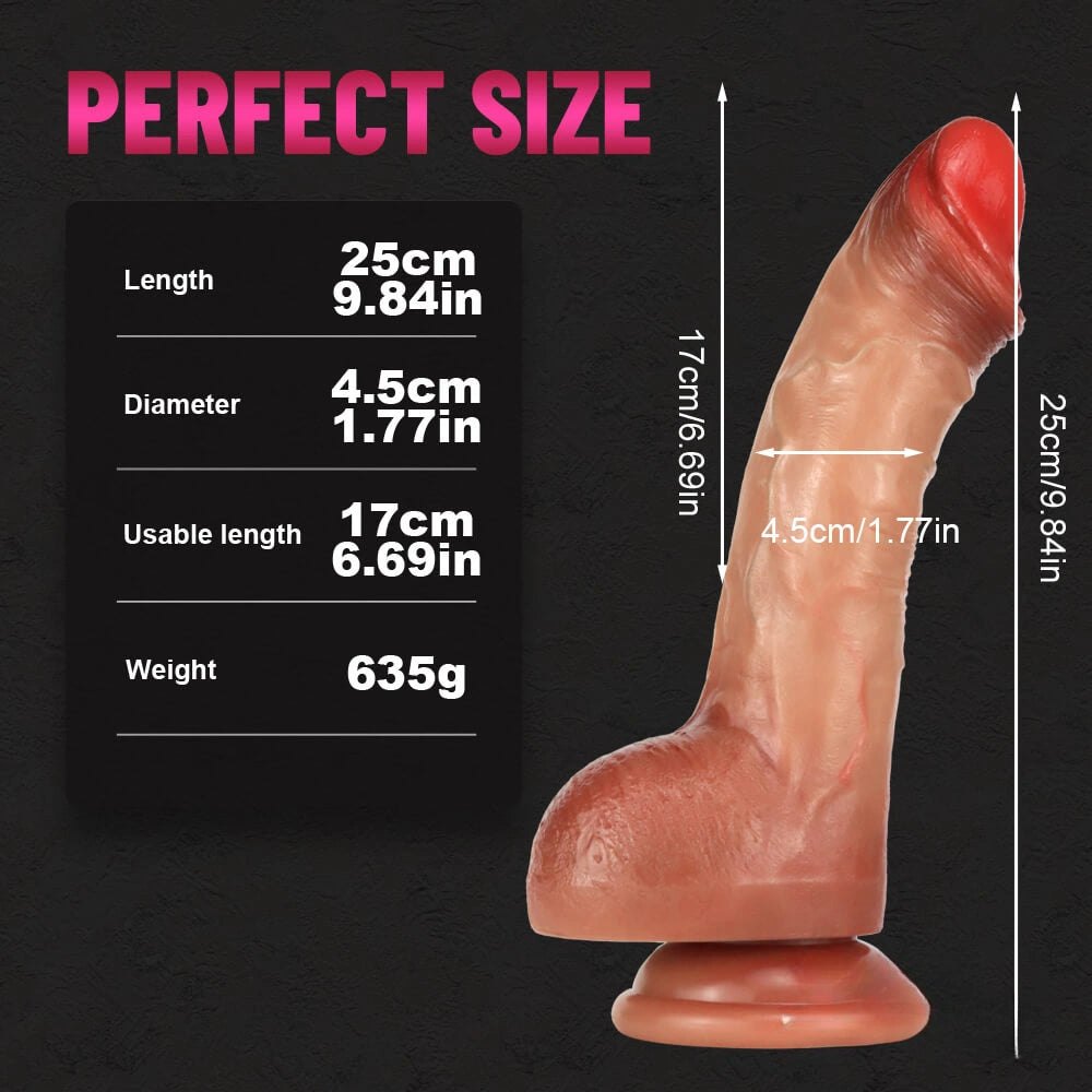 Uncut Foreskin Suction Cup Dildo - Silicone Suction Cup Dildo