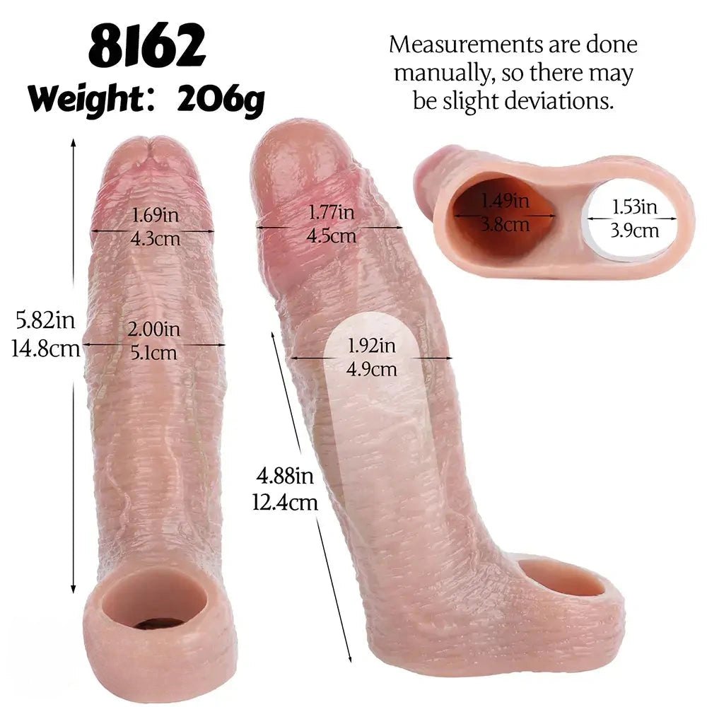 Uncut Look Hollow Sleeve - Realistic Silicone Penis Sleeve