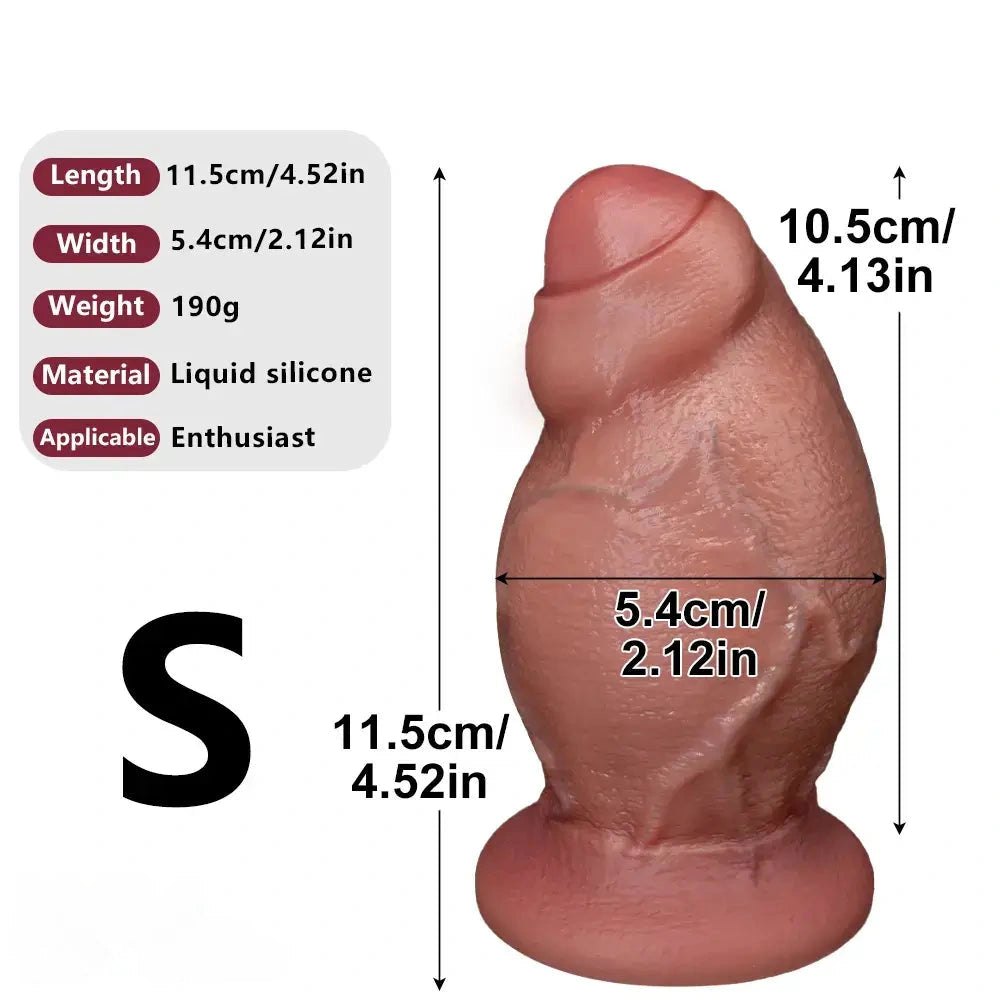 Uncut Realistic Dildo, S/M/L - Real Touch Silicone Toy