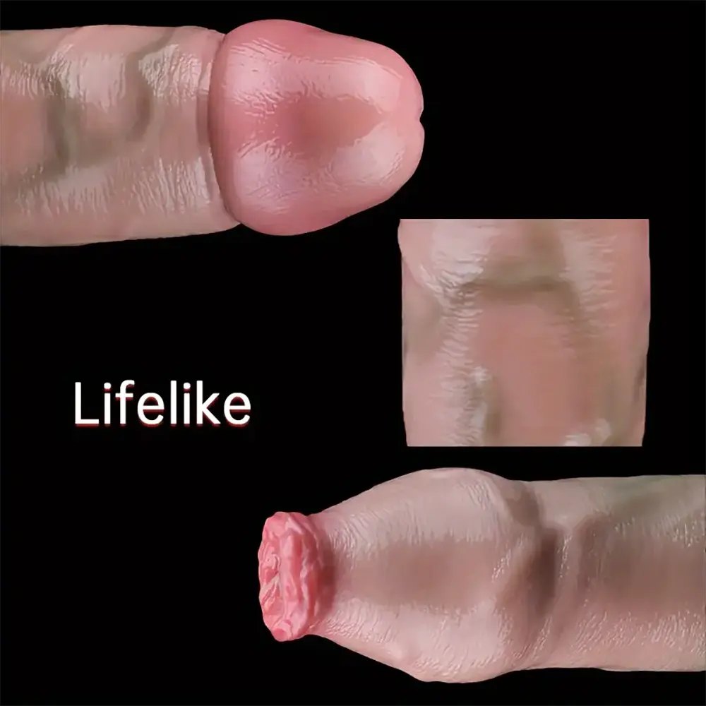 Uncut Realistic Silicone Dildo - Suction Cup Realistic Dildo