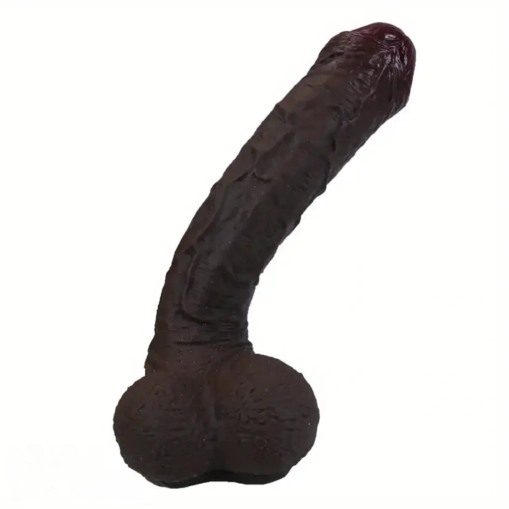Uncut Realistic Dildo - Silicone Vaginal Play Dildo