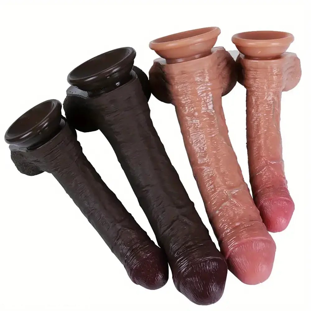 Uncut Realistic Dildo - Silicone Vaginal Play Dildo