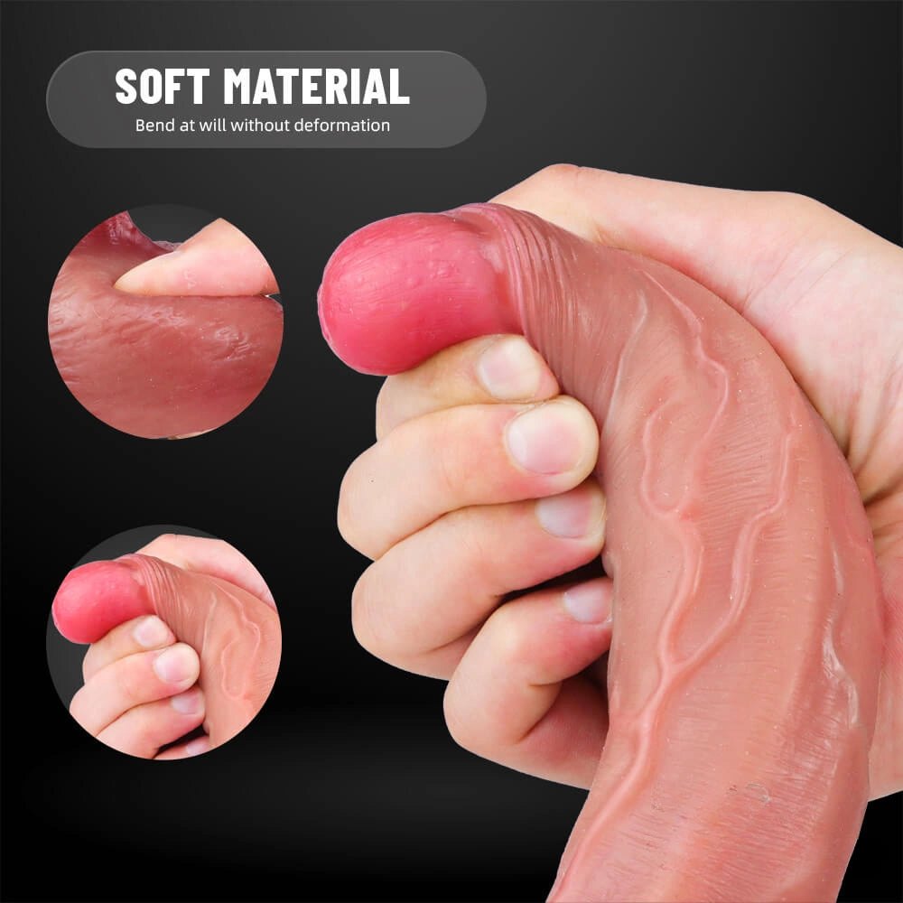 Uncut Realistic Suction Cup Dildo 9 in - Suction Cup Dildo