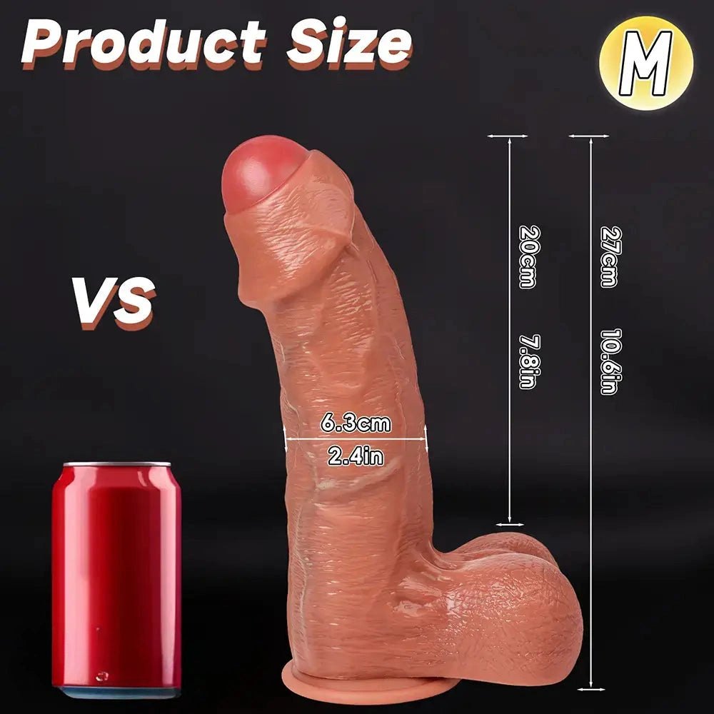 Uncut Suction Cup Dildo S/M/L - Realistic Silicone Dildo