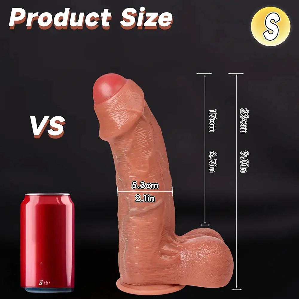 Uncut Suction Cup Dildo S/M/L - Realistic Silicone Dildo