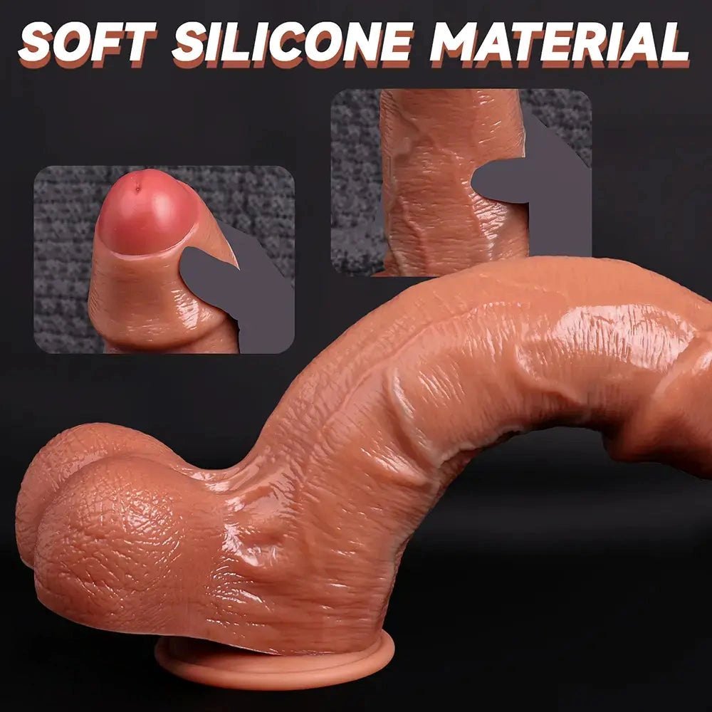 Uncut Suction Cup Dildo S/M/L - Realistic Silicone Dildo