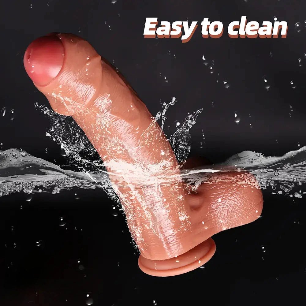 Uncut Suction Cup Dildo S/M/L - Realistic Silicone Dildo