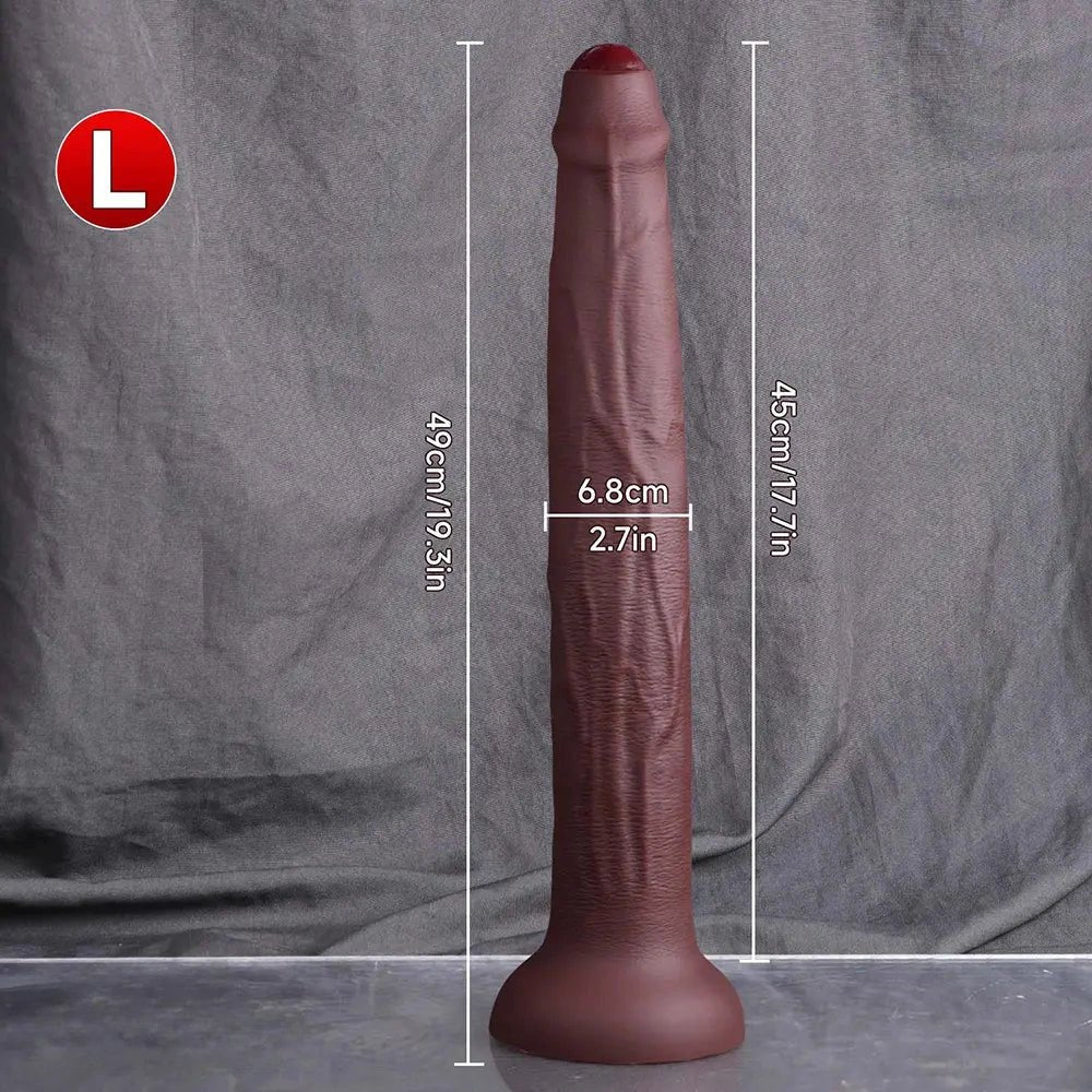 Uncut Silicone Suction Cup Dildo - Multi-Size Suction Cup Dildo