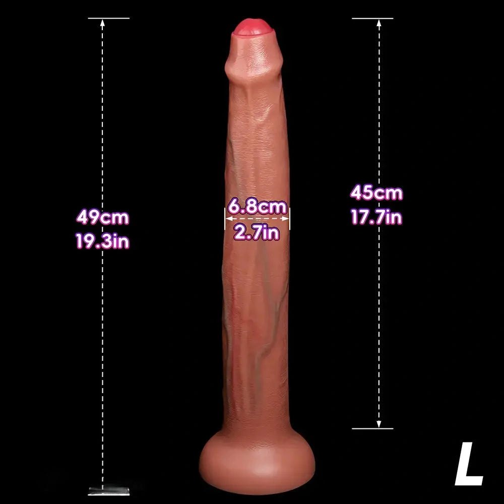 Uncut Silicone Suction Cup Dildo - Multi-Size Suction Cup Dildo