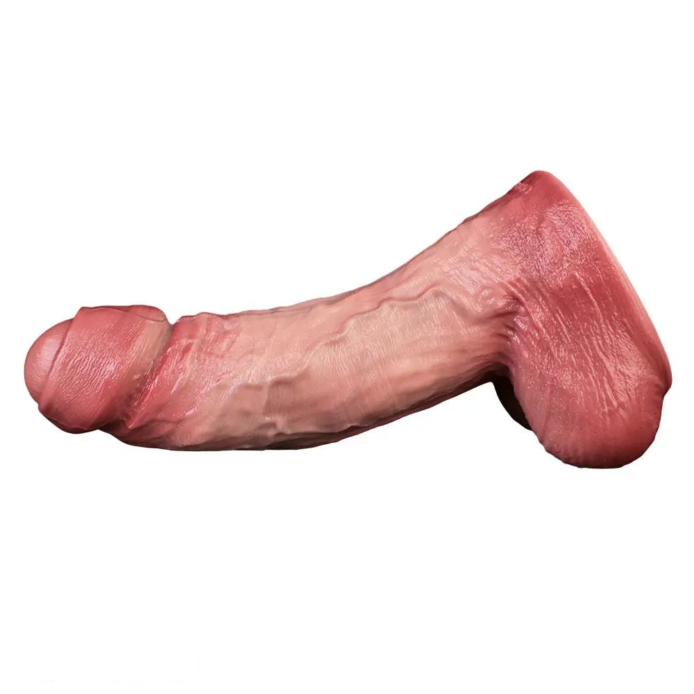 Uncut Silicone Suction Dildo - Suction Cup Dildo, 8 in
