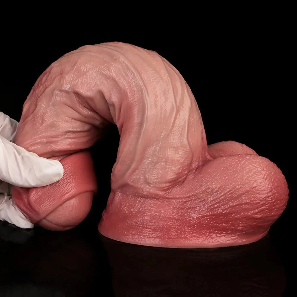 Uncut Silicone Suction Dildo - Suction Cup Dildo, 8 in