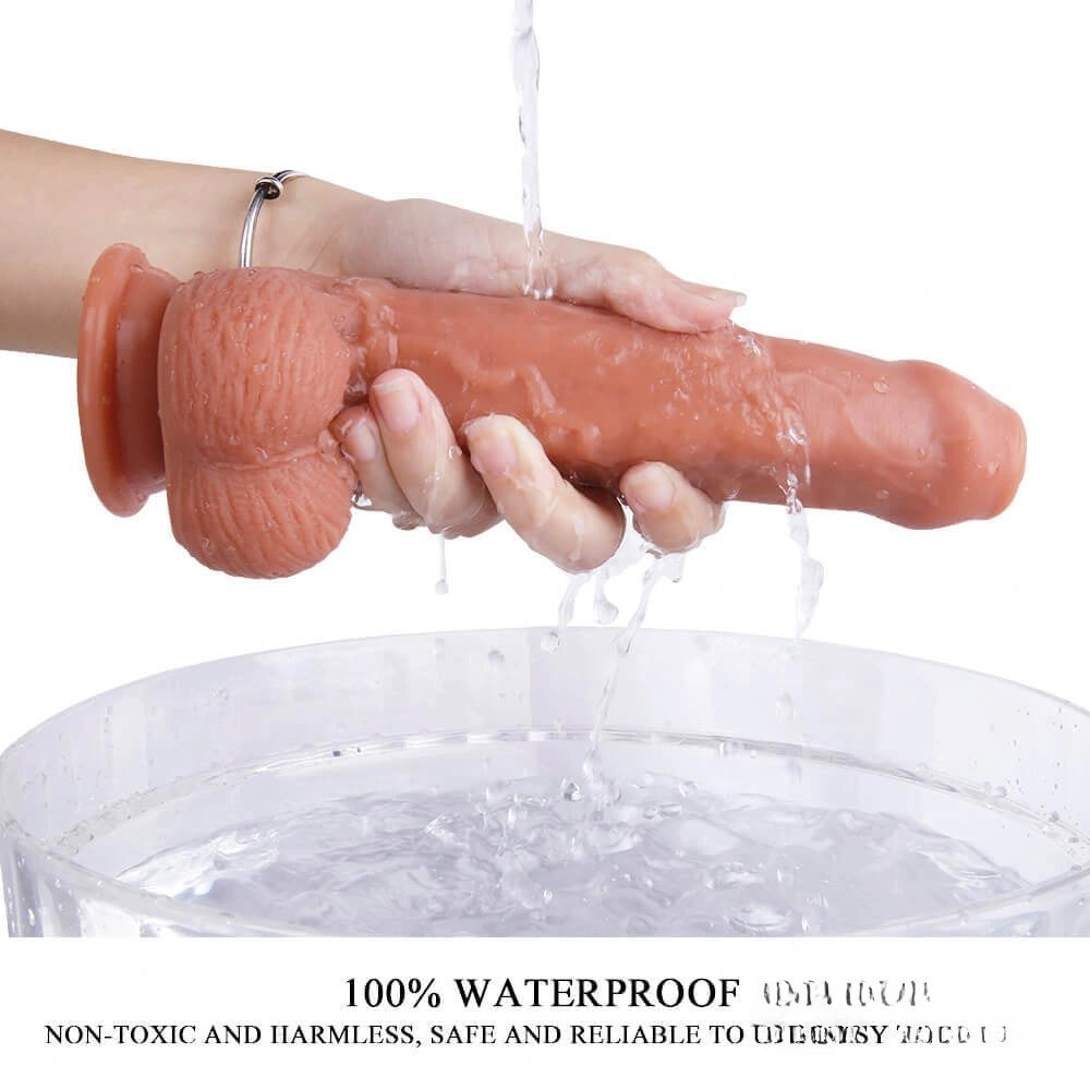 Uncut Suction Cup Dildo 8 in - Realistic Suction Dildo