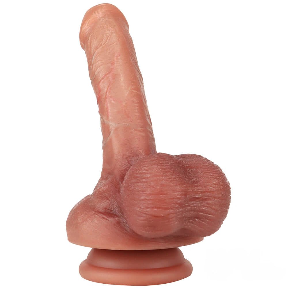 Uncut Suction Cup Dildo 8 in - Realistic Foreskin Dildo