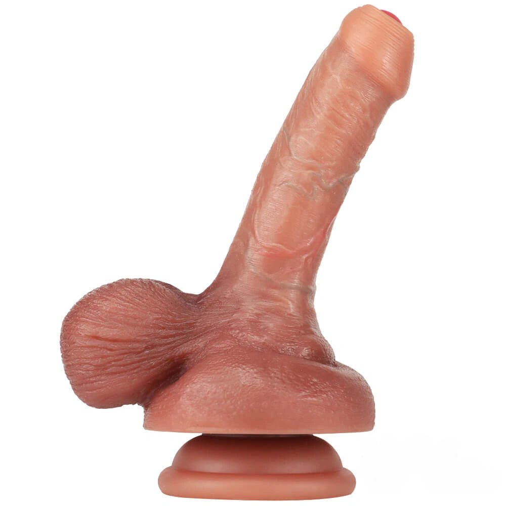 Uncut Suction Cup Dildo 8 in - Realistic Foreskin Dildo