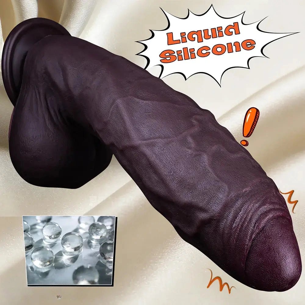 Uncut Suction Cup Dildo Set - Thick Silicone Dildo