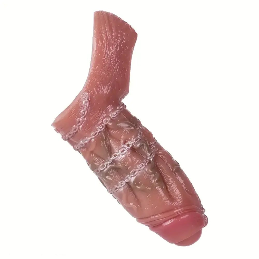 Uncut Wearable Penis Sleeve - Realistic Dildo