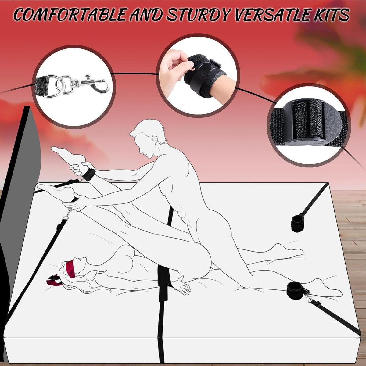 Under-Bed Restraint Set with Sling - Bed Restraints