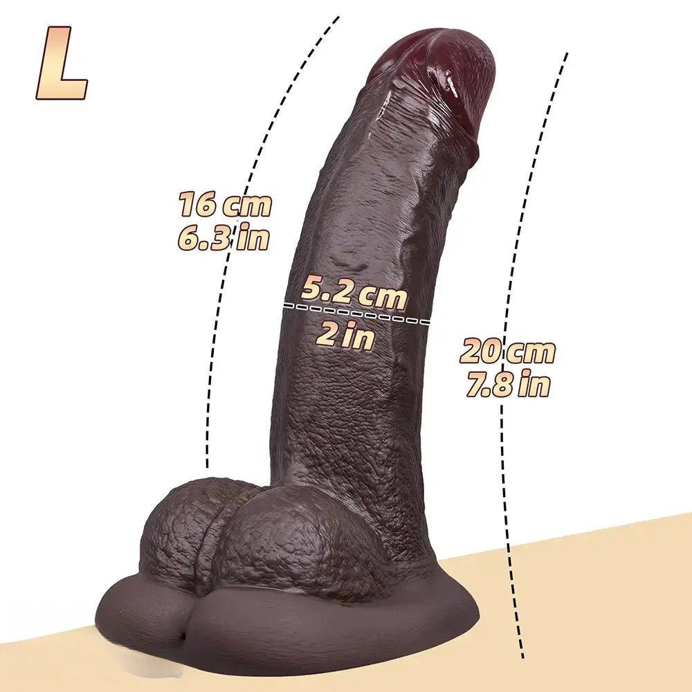 Upturned Suction Cup Dildo S/L - Silicone G-Spot Toy