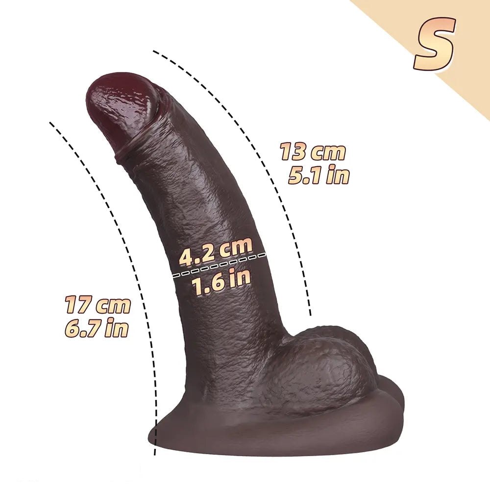 Upturned Suction Cup Dildo S/L - Silicone G-Spot Toy