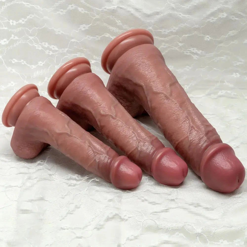 Vaginal Anal Strap-On Dildo - Flesh Strap On Dildo