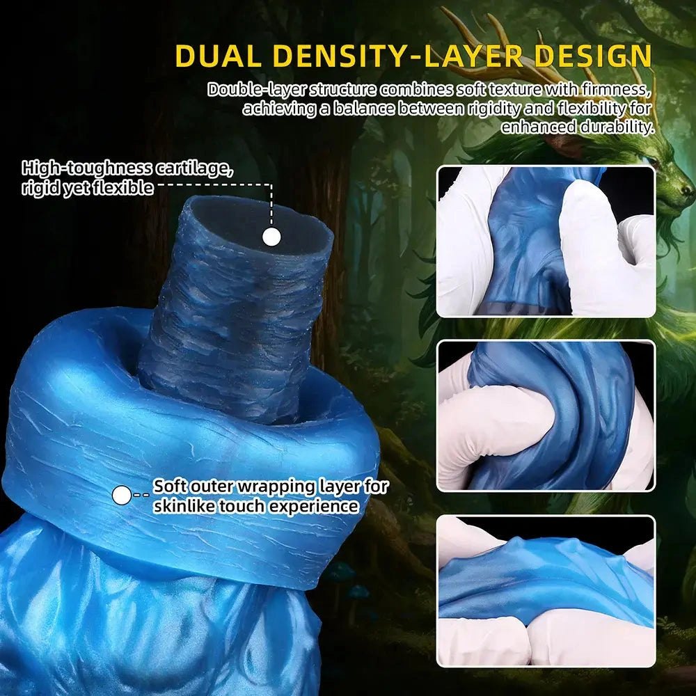 Veined Blue Silicone Dildo 8 in - Realistic Silicone Dildo