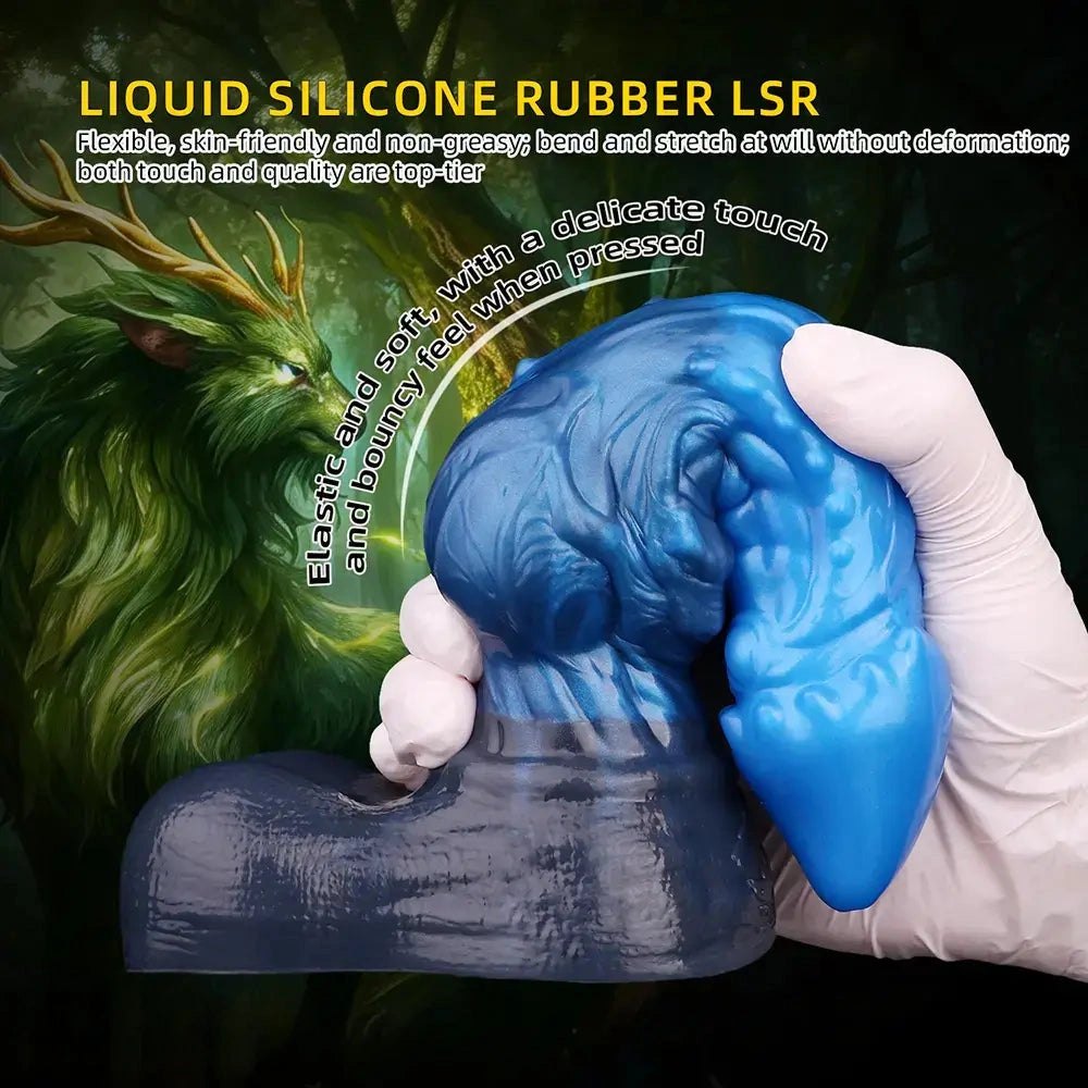 Veined Blue Silicone Dildo 8 in - Realistic Silicone Dildo