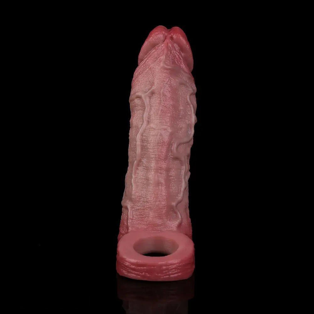 Veined Dildo Sleeve With Ring - Hollow Cock Sleeve 6.81 in
