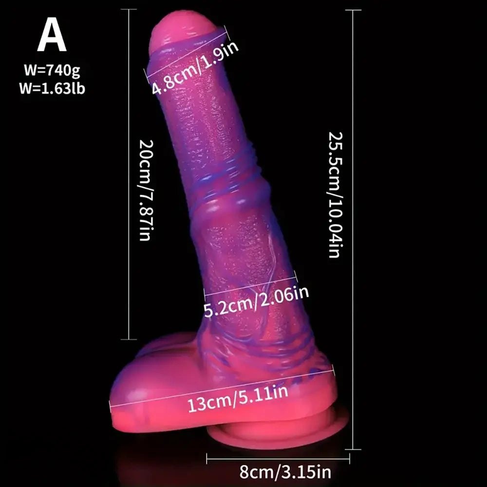 Veined Horse Style Dildo - Silicone Horse Dildo