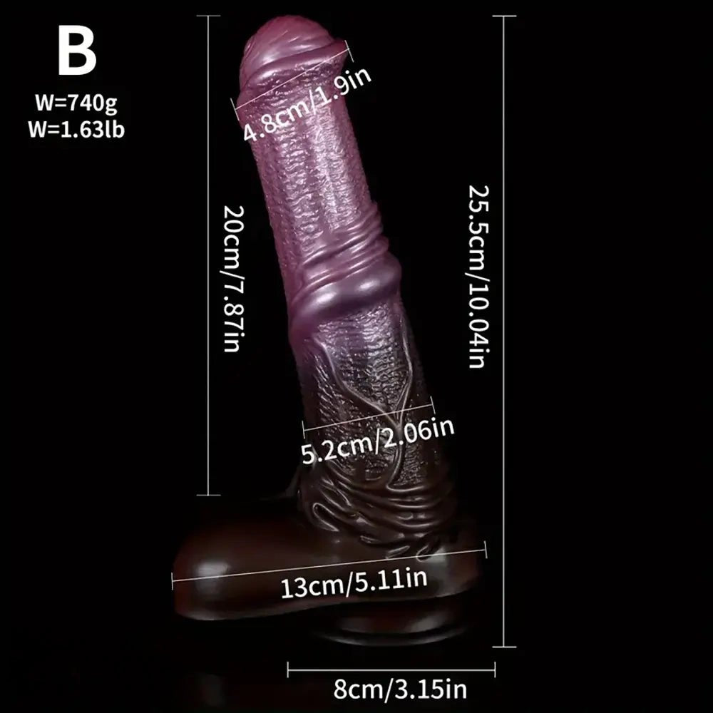 Veined Horse Style Dildo - Silicone Horse Dildo