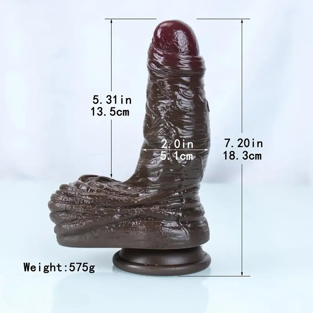 Veined Realistic Dildo 7.2 in - Silicone Realistic Dildo