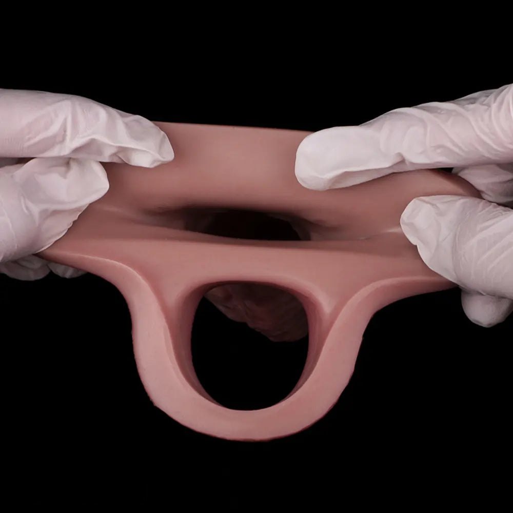 Veined Realistic Cock Sleeve - Hollow Silicone Sleeve
