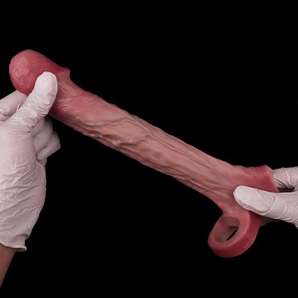 Veined Realistic Cock Sleeve - Hollow Silicone Sleeve