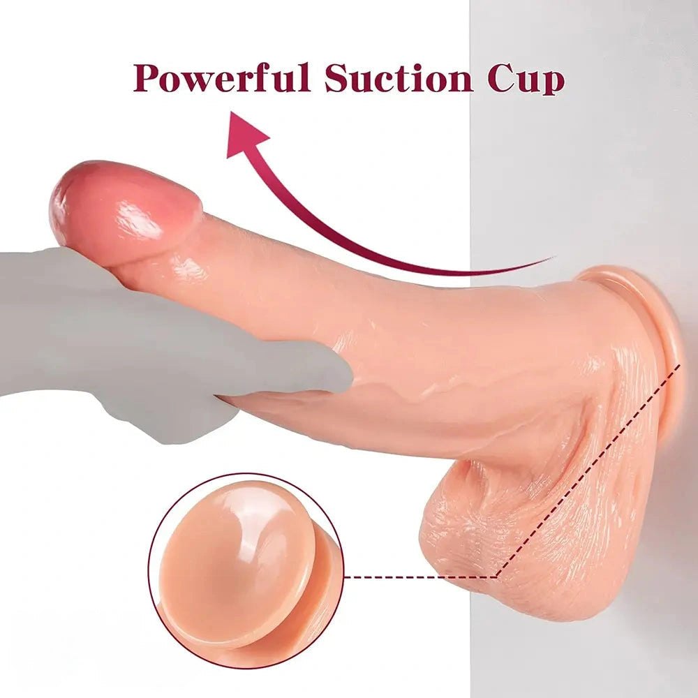 Veined Realistic Suction Dildo - Thick Realistic Dildo