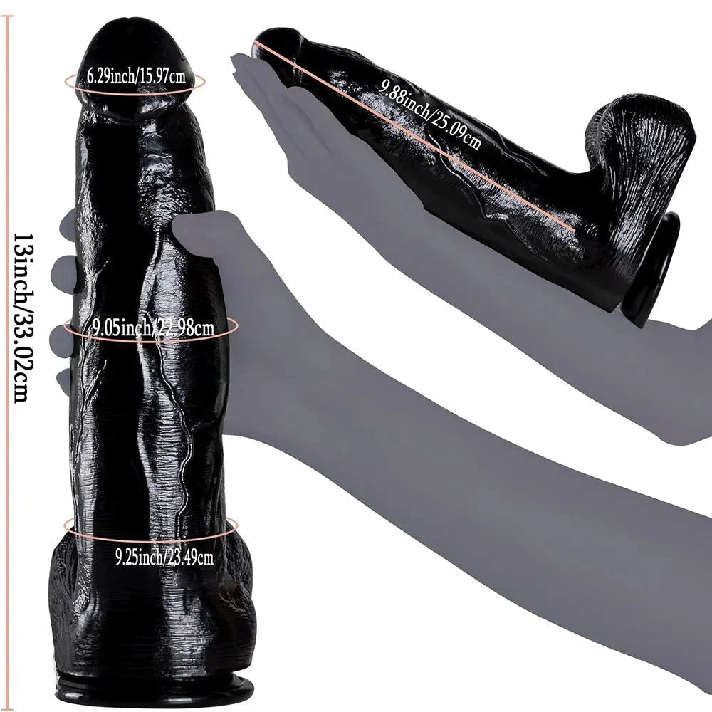 Veined Realistic Suction Dildo - Thick Realistic Dildo