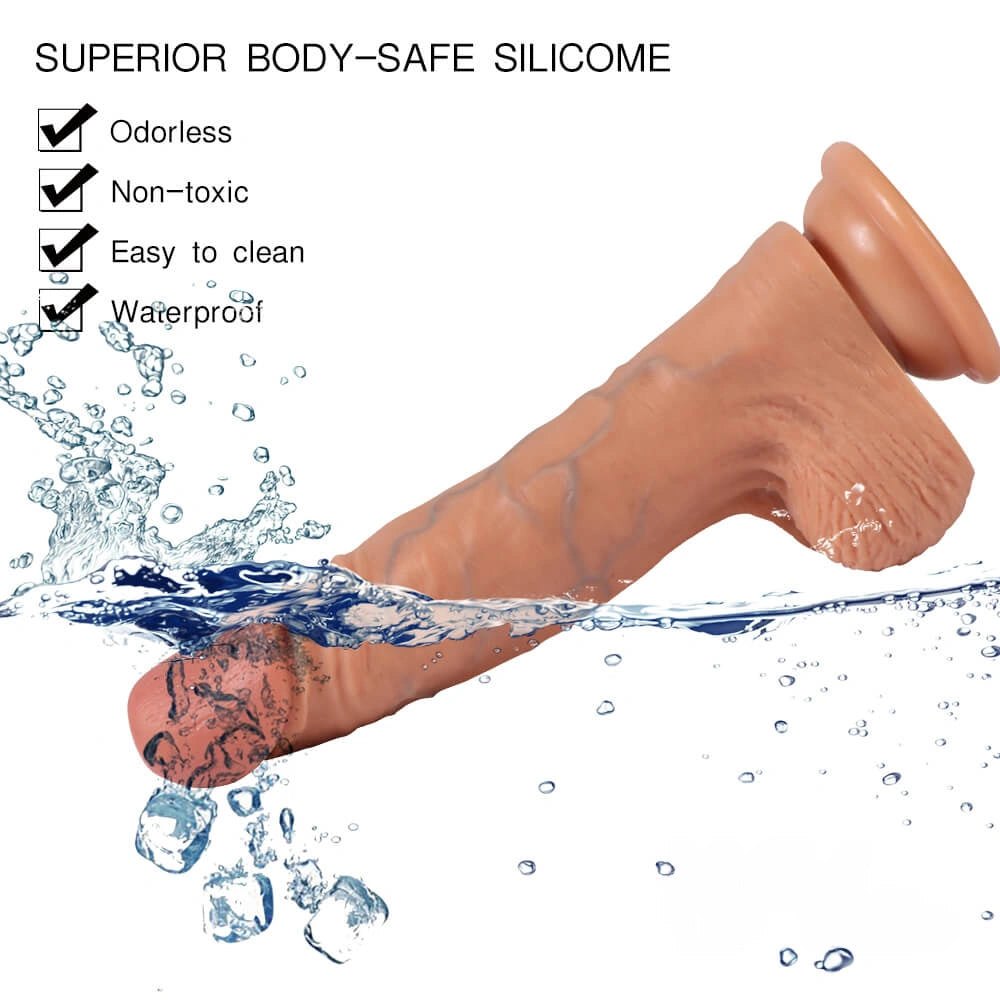 Veined Realistic Suction Dildo - Suction Cup Dildo