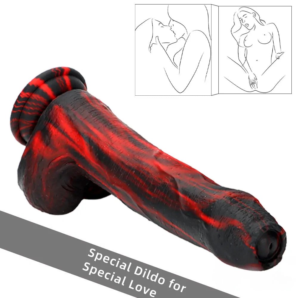 Veined Silicone Suction Cup Dildo - Realistic Suction Dildo