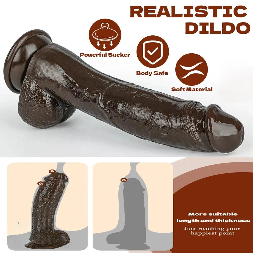 Veiny Realistic Dildo 8.46 in - Lifelike PVC Sex Toy