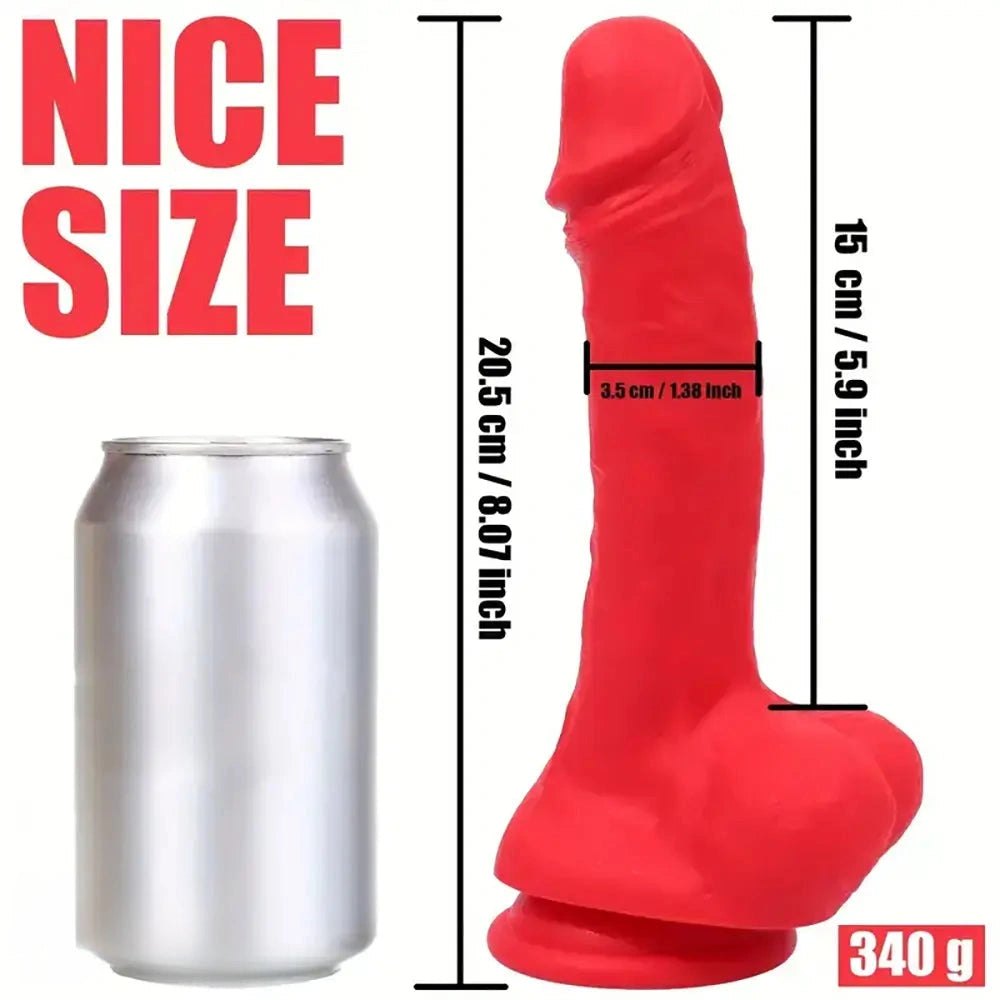Veiny Realistic Dildo 8 in - Lifelike Silicone Dildo