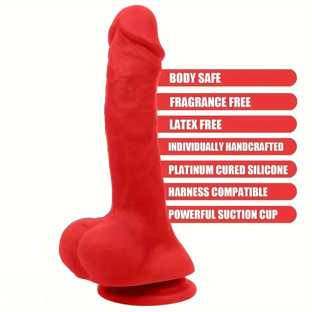 Veiny Realistic Dildo 8 in - Lifelike Silicone Dildo