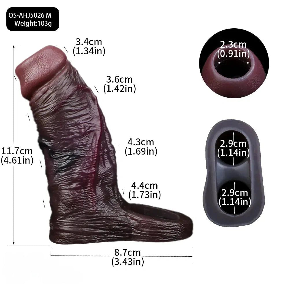 Veiny Silicone Realistic Dildo S to XL - Realistic Dildo