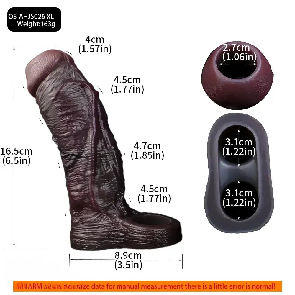 Veiny Silicone Realistic Dildo S to XL - Realistic Dildo