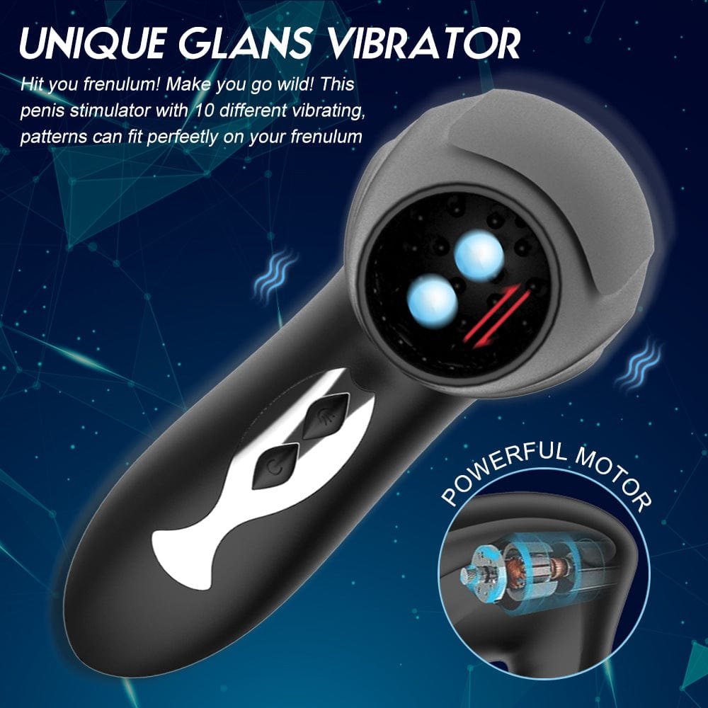 Vibrating Grip Male Masturbator - Rechargeable Male Stroker