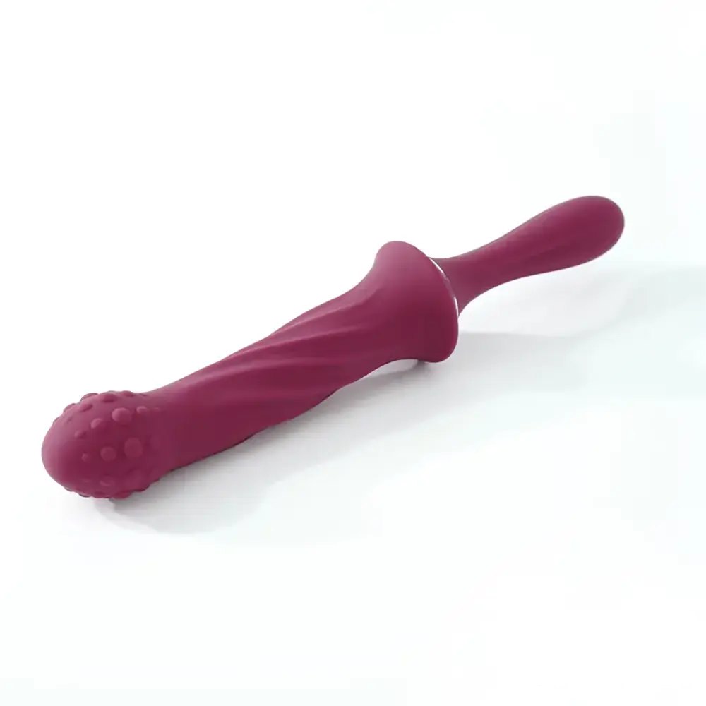 Vibrating Handle Dildo 9.65 In - Silicone Vibrating Dildo