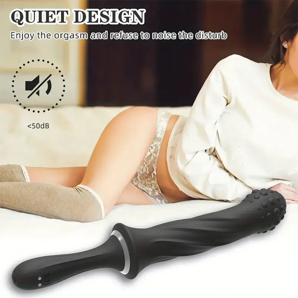 Vibrating Handle Dildo 9.65 In - Silicone Vibrating Dildo