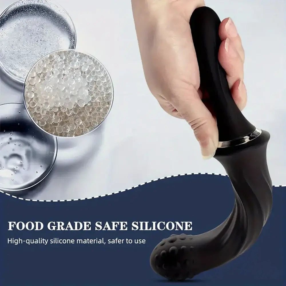Vibrating Handle Dildo 9.65 In - Silicone Vibrating Dildo