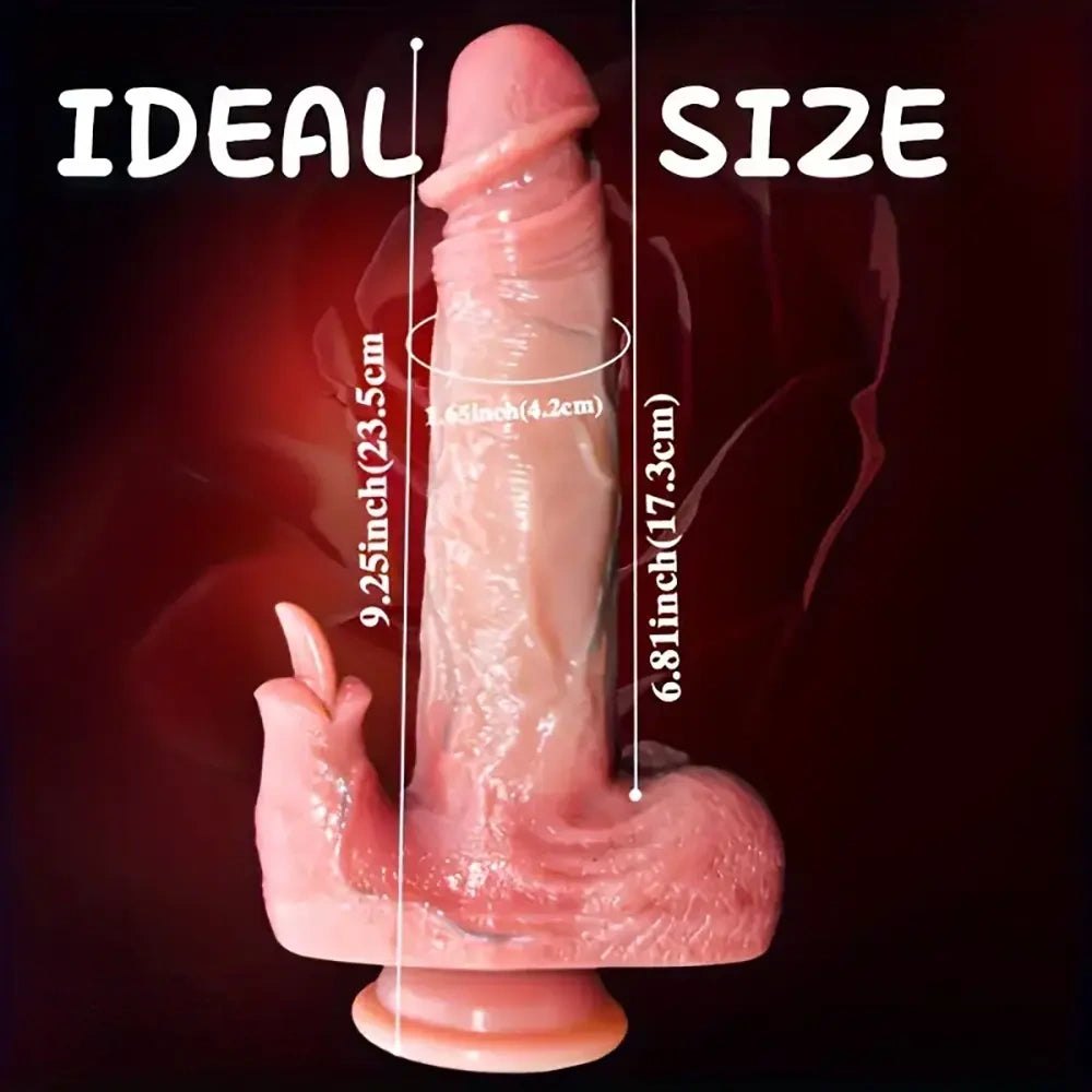 Vibrating Heated Silicone Dildo - Remote Control Vibrating Dildo