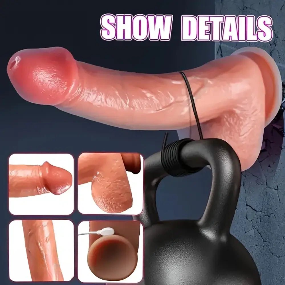 Vibrating Heated Silicone Dildo - Remote Control Vibrating Dildo