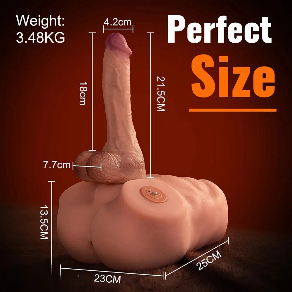 Vibrating Male Torso Doll - Realistic Torso Masturbator