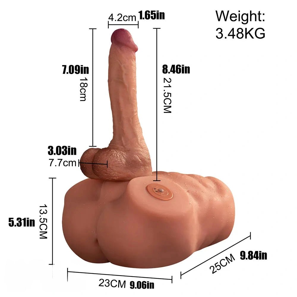 Vibrating Male Torso Doll - Realistic Torso Masturbator